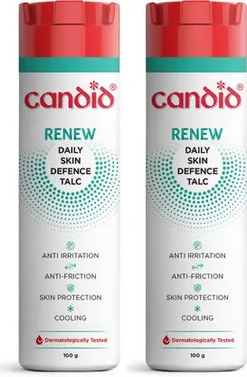 Candid Renew Daily Calamine Talcum Powder | Dermatologically Tested (100g)