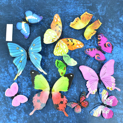 Decorative Colorful Butterfly Wall Stickers (12 Pc  Set)