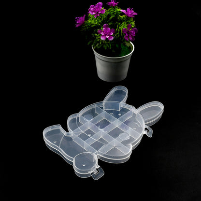 Transparent Cartoon Bear Clear Plastic Storage Box Jewelry Box Jewelry Organizer Holder Cabinets For Small Objects (1 Pc)