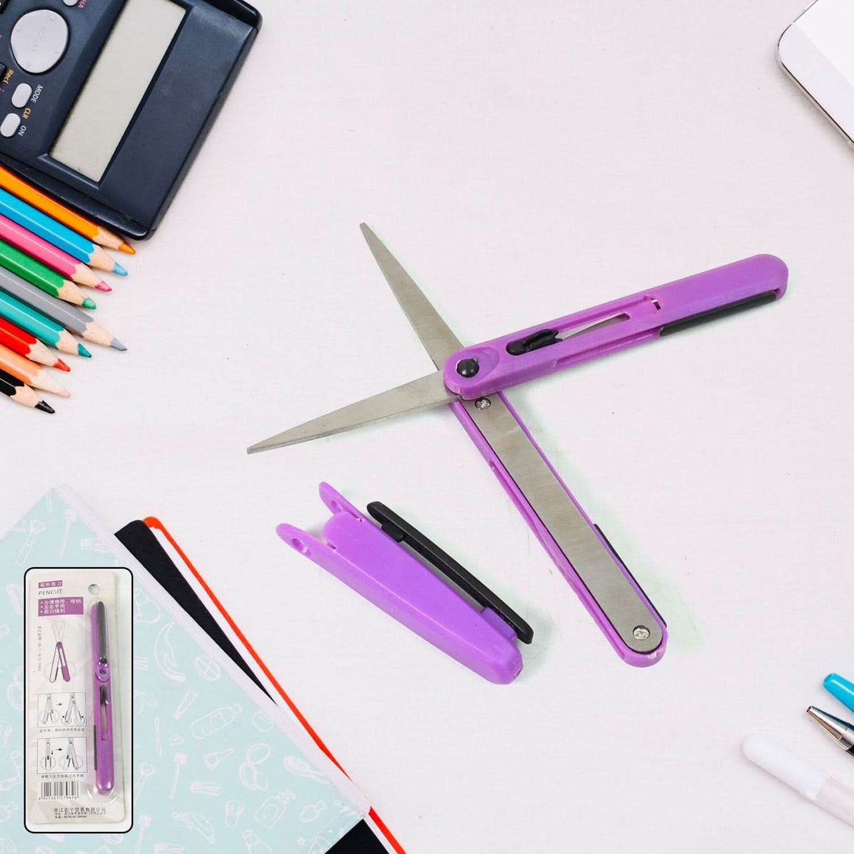 Pen Cut Compact Scissors In Pen Format Pen-style Portable Travel Scissors (1 Pc) HP DD