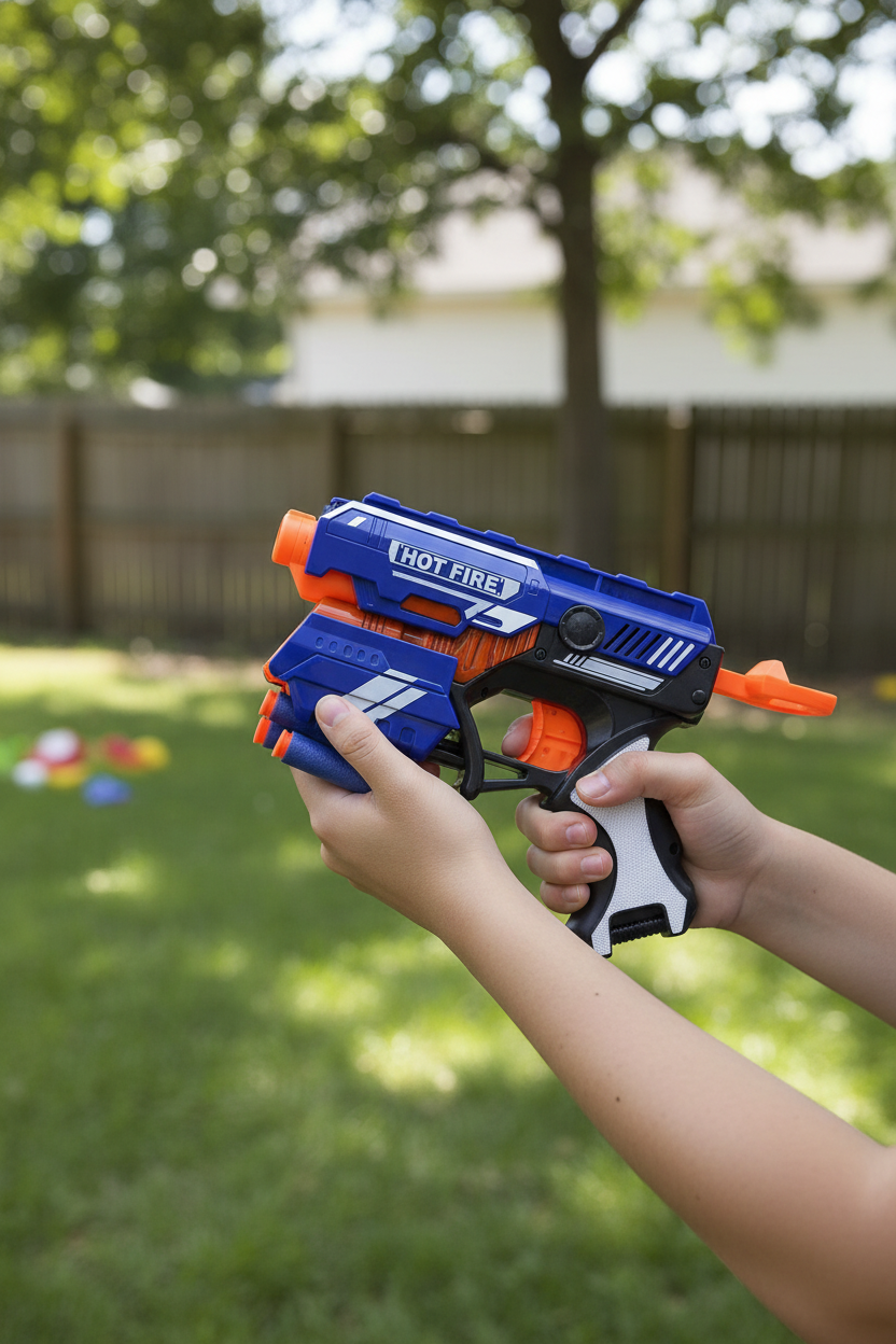 Hot Fire Soft Bullet Gun Toy with 10 Safe Soft Foam Bullets SUPER