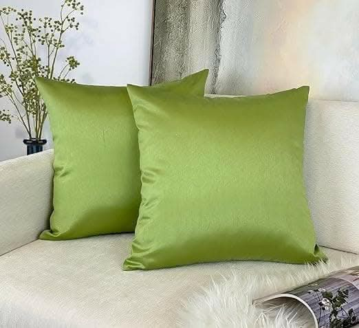 Lushomes Green cushion cover 12x12, sofa pillow cover (Set of 10, 12x12 Inches) - HalfPe