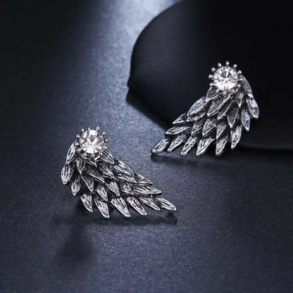 Heavenly Extravaganza: Angel Wing and Geometric Earrings Combo Set of 2