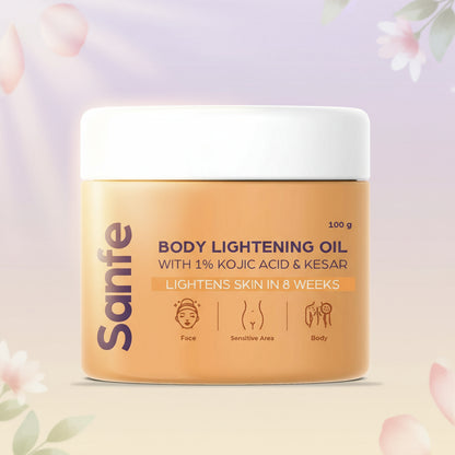 Sanfe Instant Glow Body oil gel | Instant Glow & Multivitamin Enriched For Even Tone Skin | Lightweight Moisturizing Body Oil | 24 Hrs Long-Lasting Radiance - 200ml