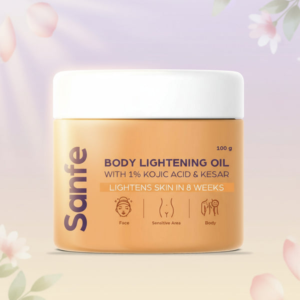 Sanfe Instant Glow Body oil gel | Instant Glow & Multivitamin Enriched For Even Tone Skin | Lightweight Moisturizing Body Oil | 24 Hrs Long-Lasting Radiance - 200ml