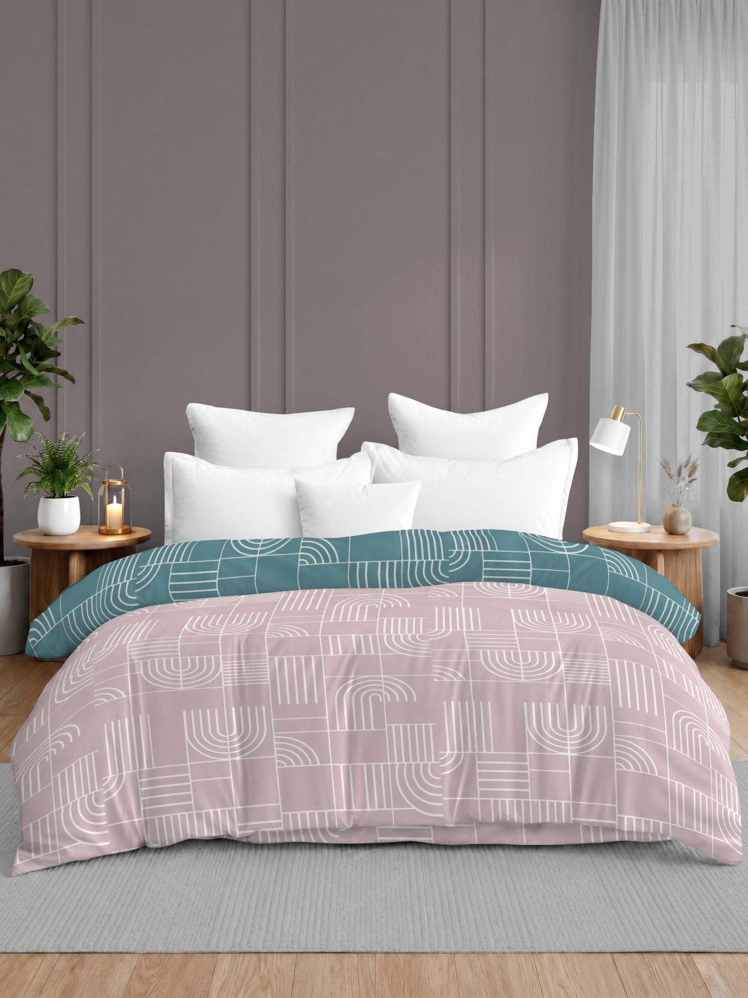 Quirky Home Oxford Collection 2 Kg King Bed Reversible Comforter | AC Blanket