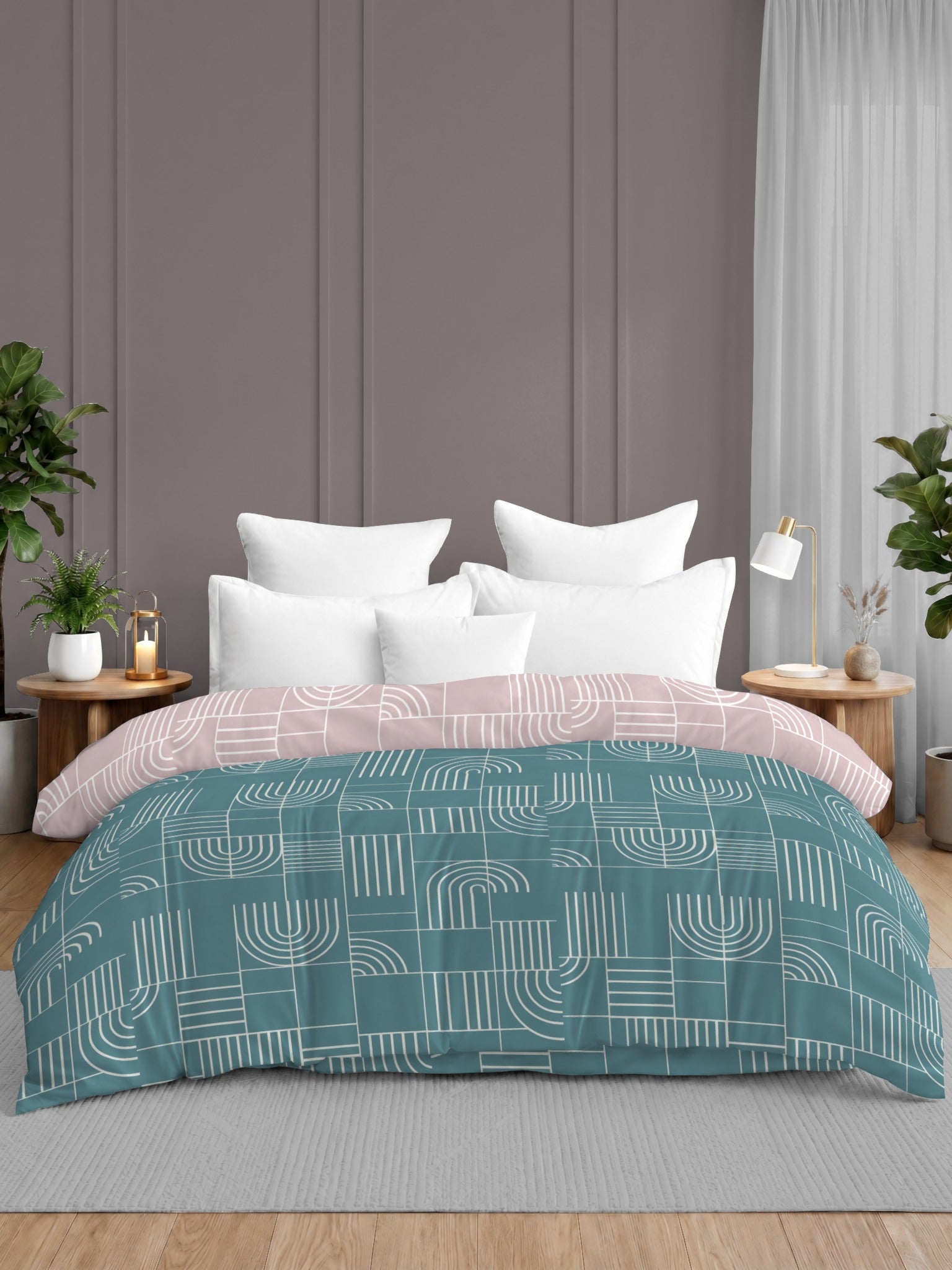 Quirky Home Oxford Collection 2 Kg King Bed Reversible Comforter | AC Blanket