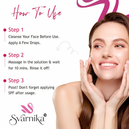 SVARNIKA AHA + BHA Face Peeling Solution Serum for Skin Texture Improvement & Dead Skin Removal (30 ml) Svarnika