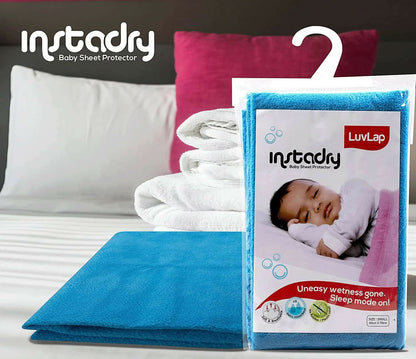 Luvlap Instadry Extra Absorbent Dry Sheet/Bed Protector Royal Blue 0m+ Medium (70x100 cm)