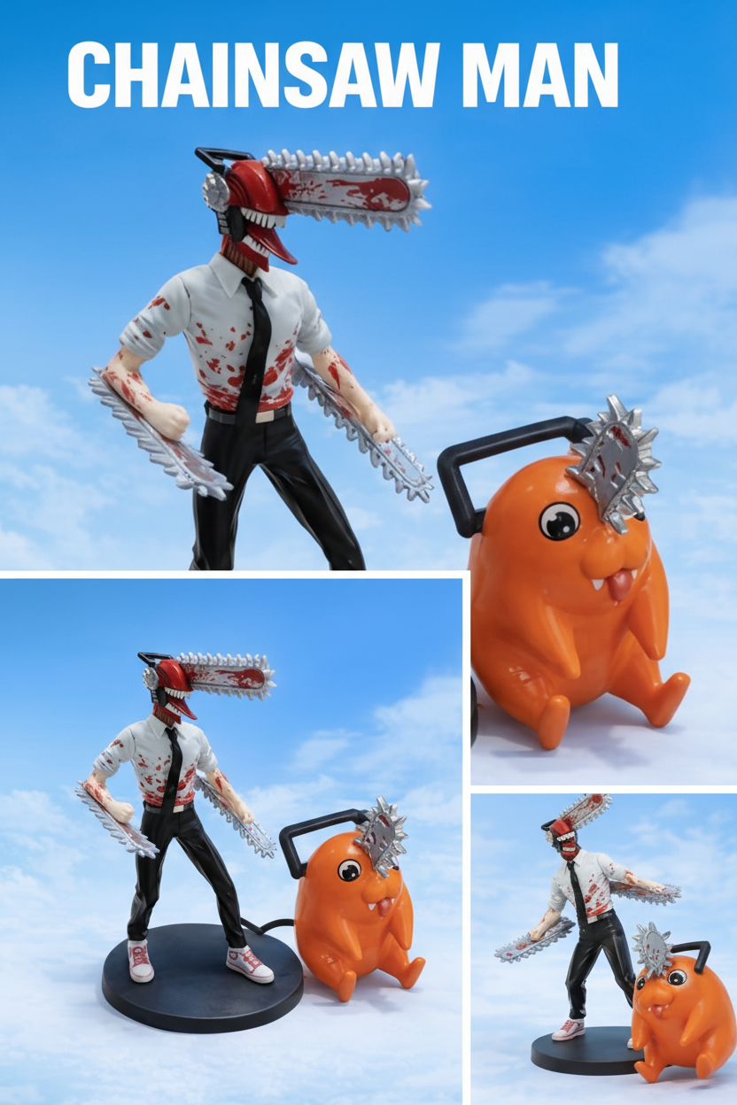 Chainsaw Man Action Figure Set with Pochita - Anime Collectible Toys for Kids SAHANA GIFTS & STATIONARY