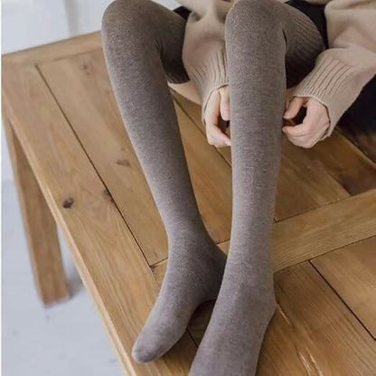 Cozy Woolen Thigh High Socks for Women Knitted Thermal Winter Knee-High Stockings Warm Long Leg Warmers & Boot Socks for Girls