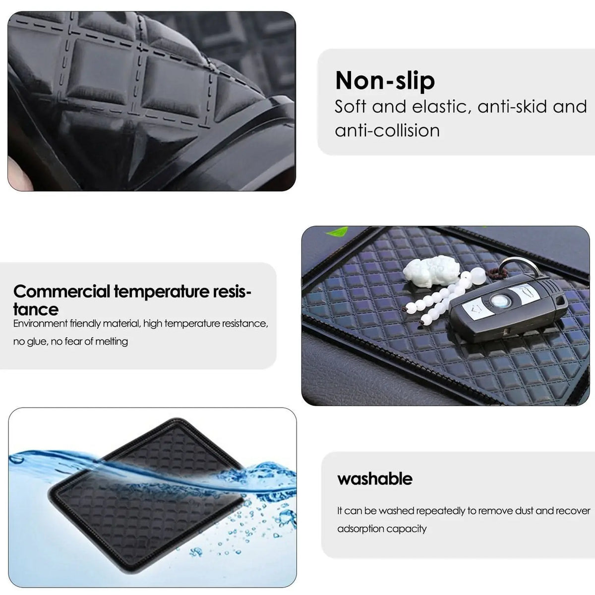 Universal Anti-Skid Vinyl Dashboard Mat Pad HP DD