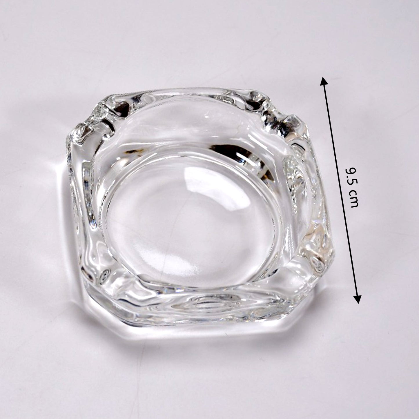 Glass Brunswick Crystal Quality Cigar Cigarette Ashtray Round Tabletop For Home Office Indoor Outdoor Home Decor