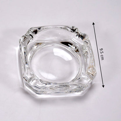 Glass Brunswick Crystal Quality Cigar Cigarette Ashtray Round Tabletop For Home Office Indoor Outdoor Home Decor