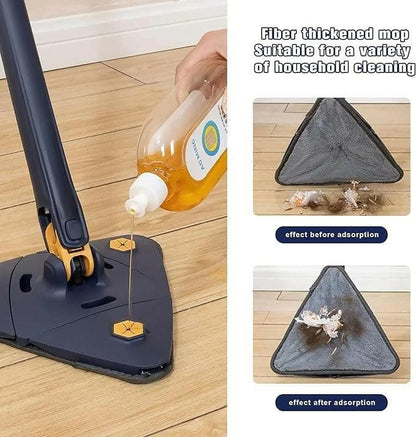 360° Rotatable Adjustable Triangle Cleaning Mop - HalfPe