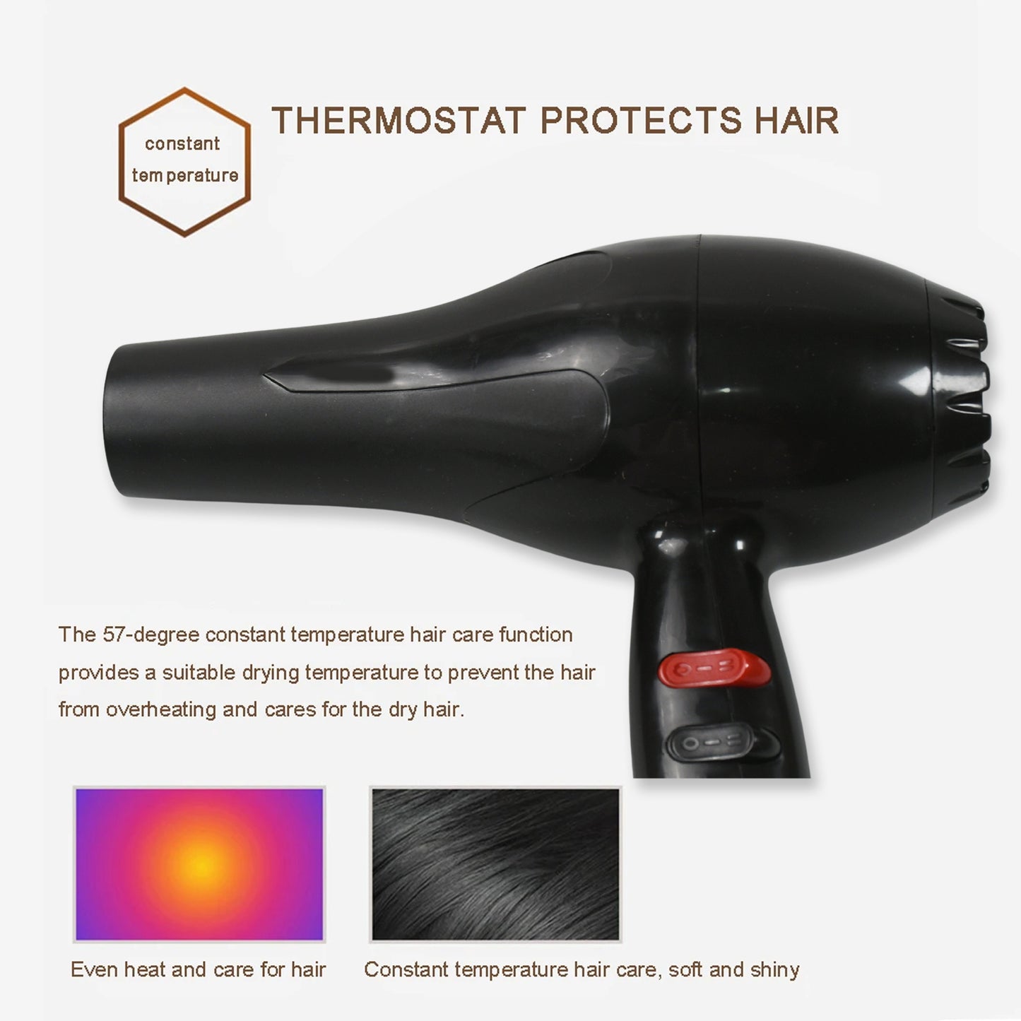 Professional Multi Purpose Hair Dryer Salon Hair Dryer 2 Speed Settingsfor Women And Men (1800 Watts)