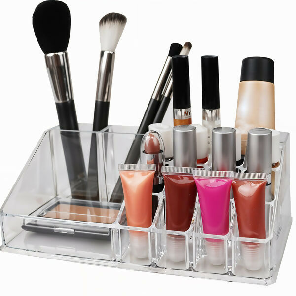 16-Compartment Transparent Makeup Organiser Box ABHI Mobiles
