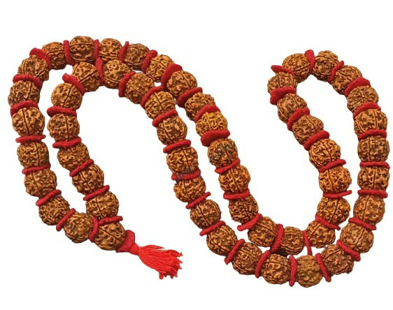 Rudraksha Kantha Mala 54 Beads – Natural Sacred Bead Short Mala for Prayer & Daily Wear
