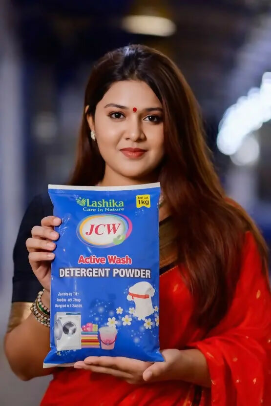 Lashika JCW Active Wash Detergent Powder – Powerful Cleaning for Machine & Bucket Wash Mahathi Enterprises