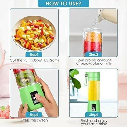 Electric Juicer Portable USB Rechargeable Handheld Smoothie Blender - HalfPe