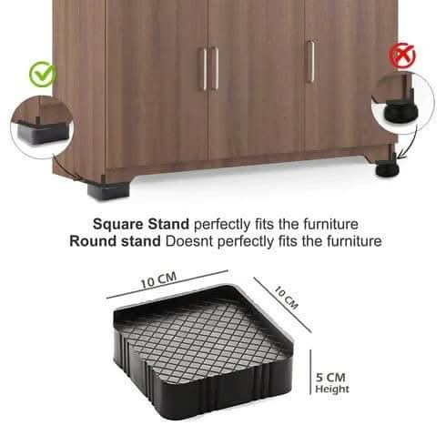 Square Multi-Purpose Furniture Base Stand (Set of 4) - HalfPe