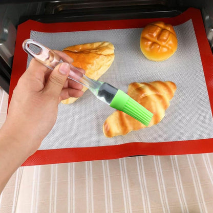 Silicone Flat Pastry Cooking Oil Brush For Grilling Tandoor And Bbq (2pc)
