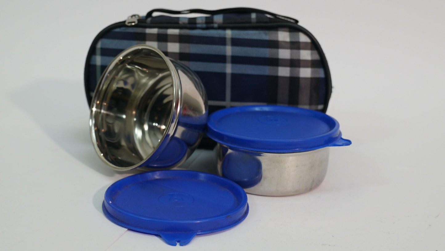 Capu 2 Lunch Box (400ml *2 Container With Bag) - HalfPe