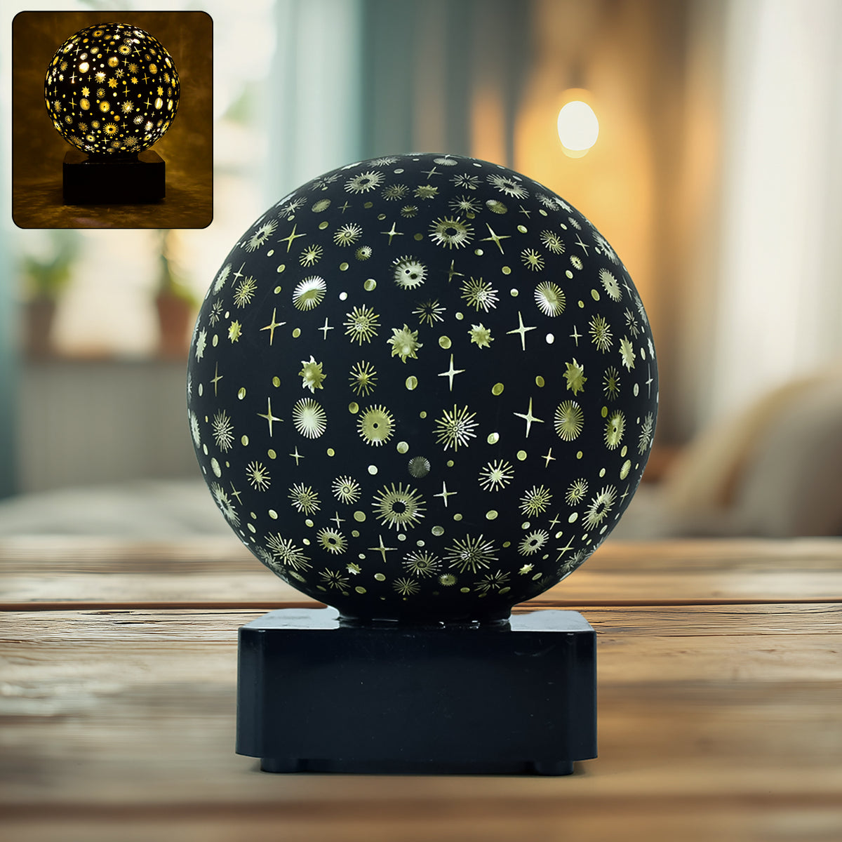 Starry Sky LED Projector Night Lamp with Battery  Galaxy Lamp with Decorative Star and Moon Patterns