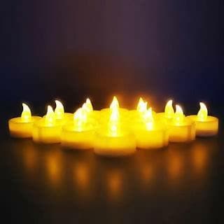 Battery Operated LED Candle Light Diwali Decoration(Pack of 24) - HalfPe