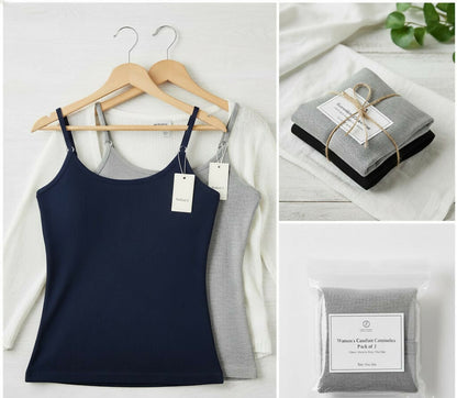 Women's Premium Adjustable Strap Camisole – Pack of 2 (Multicolor)