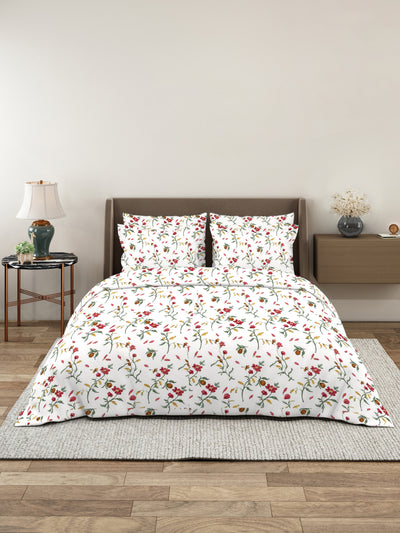 Petal 100% Pure Cotton Collection Percale Super King Bedsheet With 2 Pillow Covers