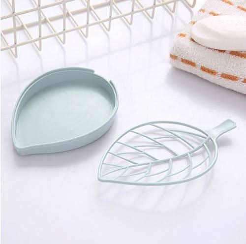Leaf Shape Dish Bathroom Soap Holder (4 pcs)