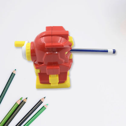 Teddy Shaped Pencil Sharpener with Removable Tray – Kids Stationery Gift