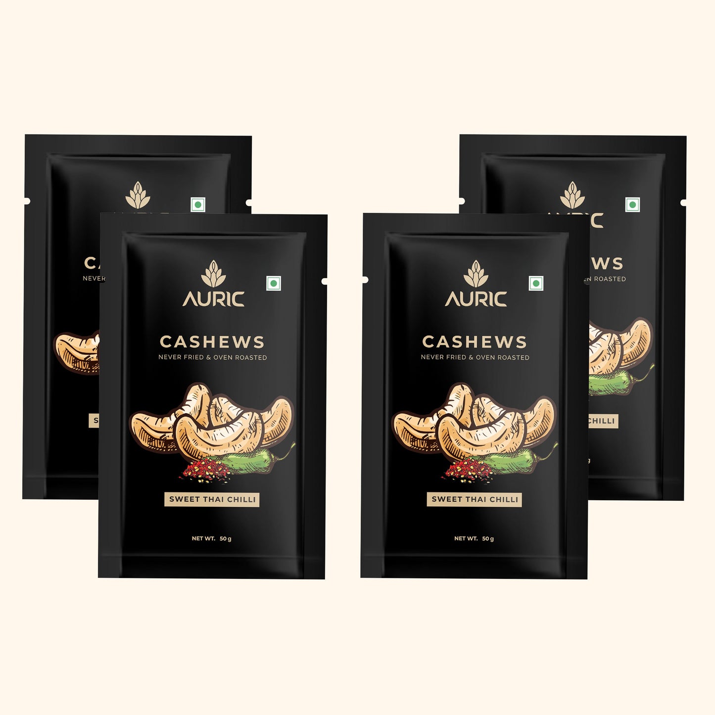 Auric Sweet Thai Chilli Cashew 50g Zenith Drinks