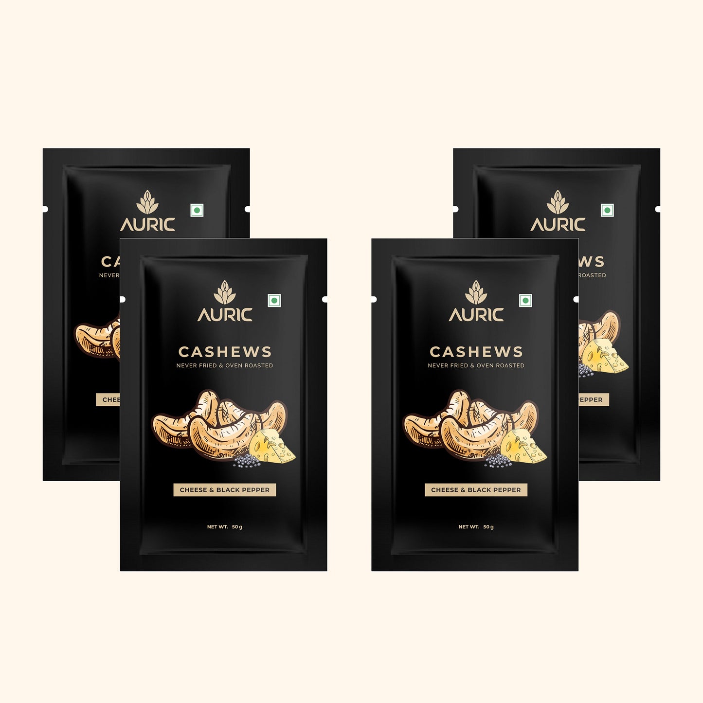 Auric Cashew Cheese & Papper 50g Zenith Drinks