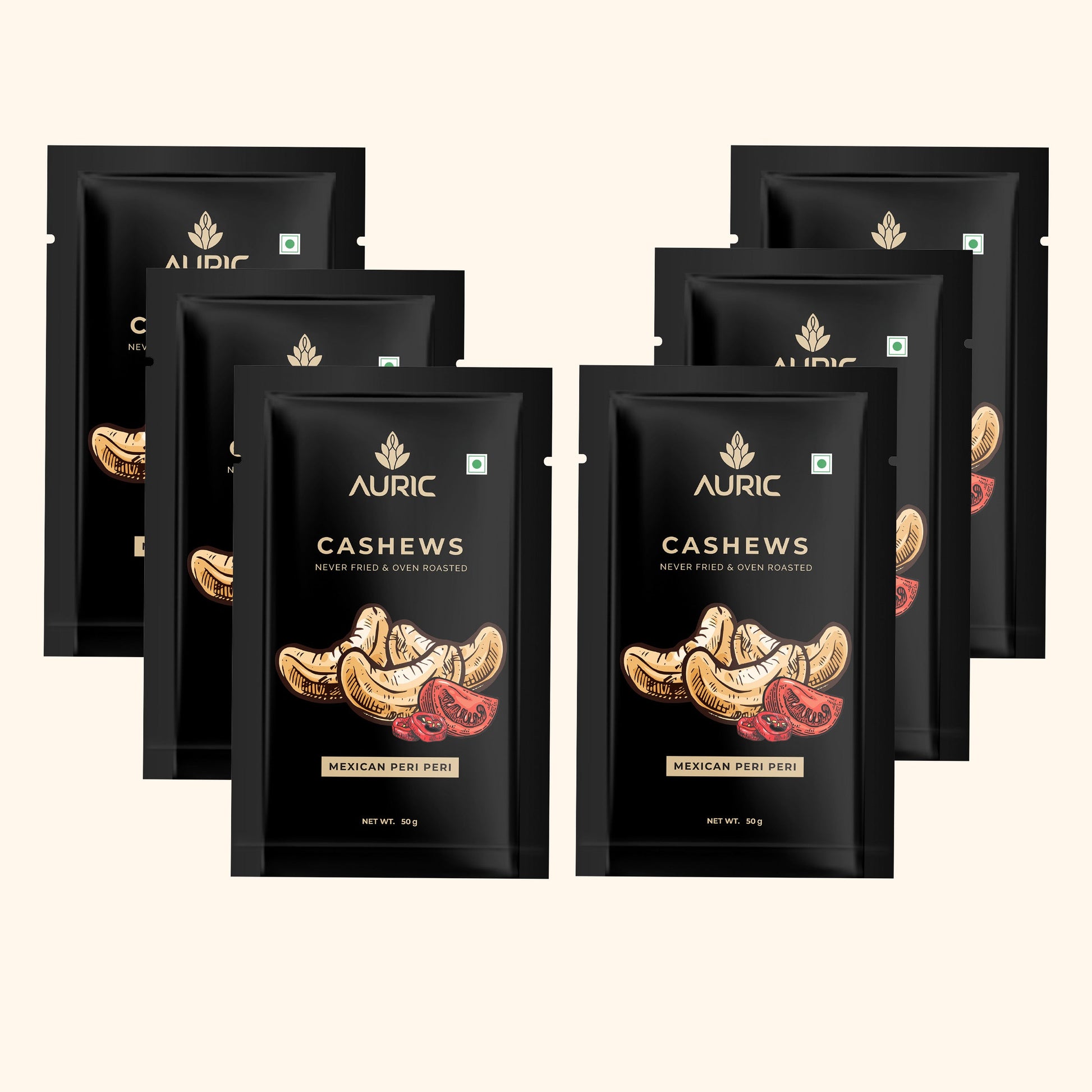 Auric Mexican Peri Peri Cashew 50g Zenith Drinks