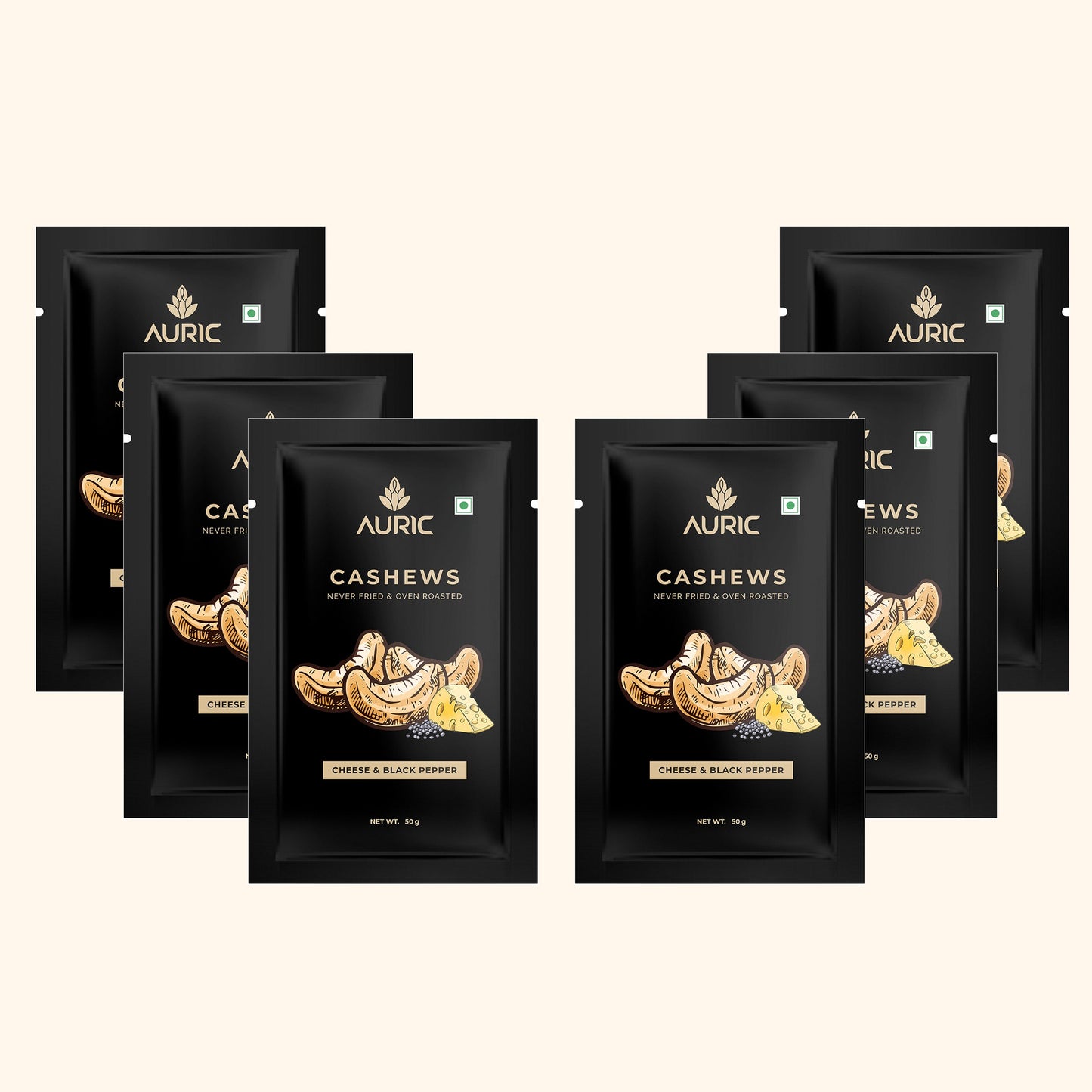 Auric Cashew Cheese & Papper 50g Zenith Drinks