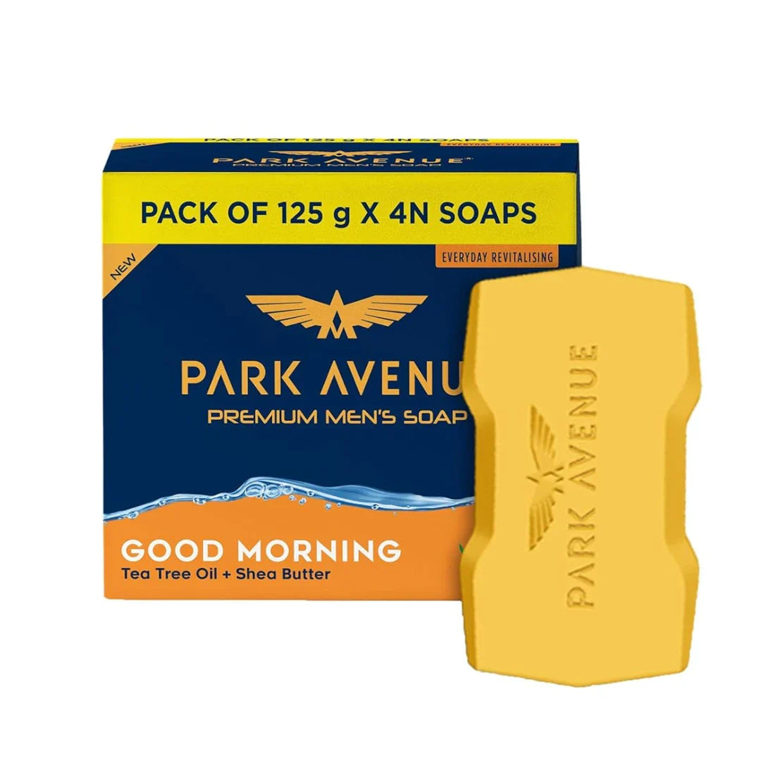 Park Avenue Premium Menâ€™s Soaps for Bath â€“ Good Morning | 125g (Pack of 4)