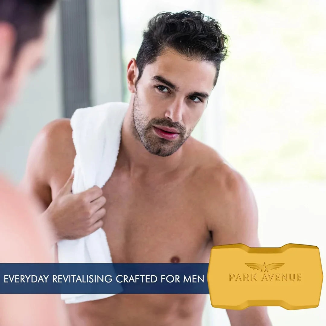 Park Avenue Premium Menâ€™s Soaps for Bath â€“ Good Morning | 125g (Pack of 4)