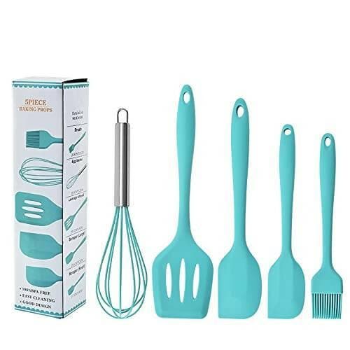 P-plus international premium silicone kitchen utensils set (5 pieces) - HalfPe