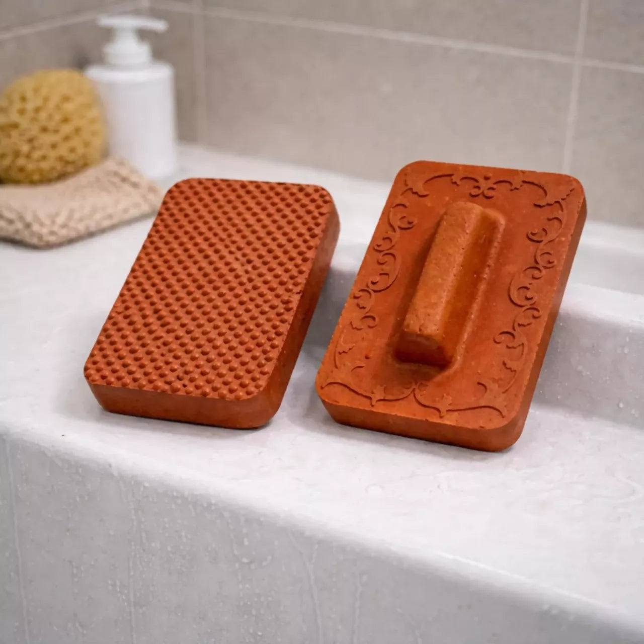 Santarms Natural Hand & Foot Scrubber – Mel Khora for Men & Women, Brown