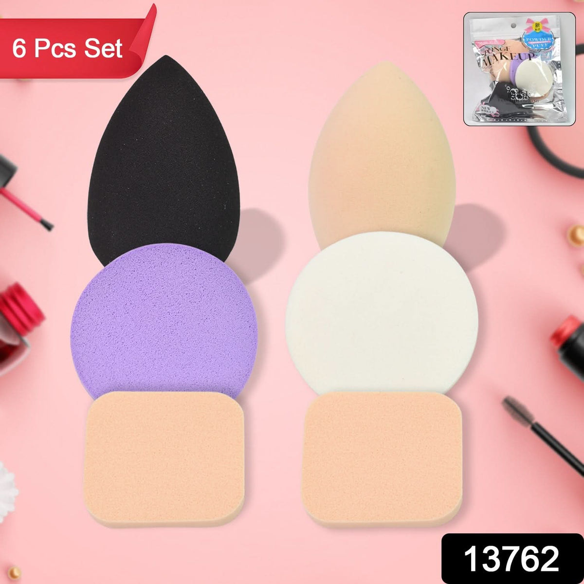 Makeup Sponges Set Perfect For Liquid Cream And Powder (6 Pcs Set) HP DD