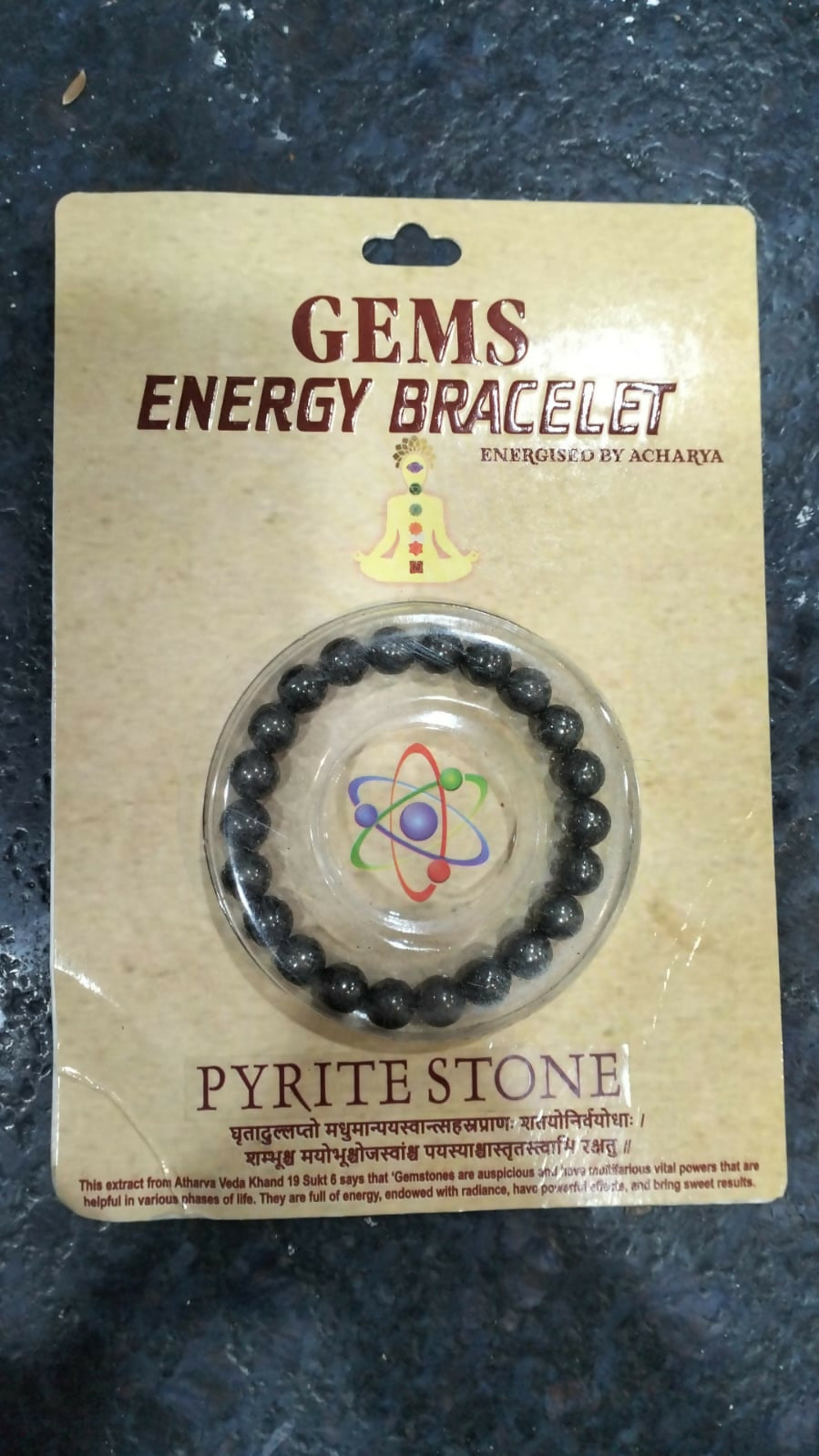 pyrite Stone Energy Bracelet for Wealth, Protection & Positivity – -Natural Gemstone Beaded Bracelet (Unisex)