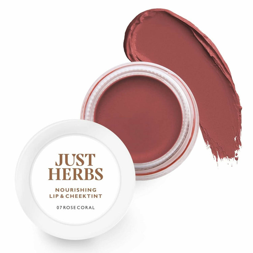 JUST HERBS LIP AND CHEEK TINT 07 ROSE CORAL HalfPe
