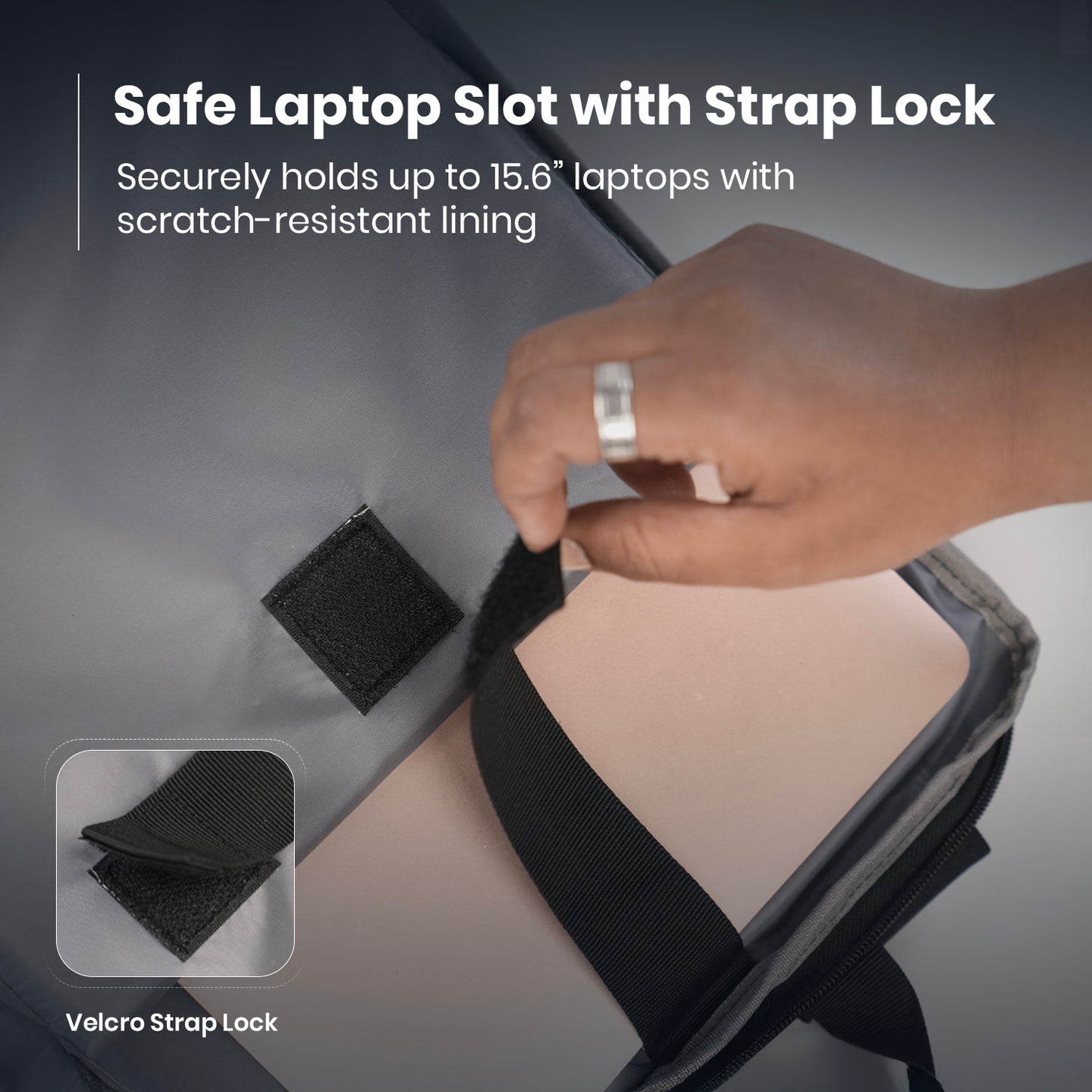 Portronics Byte 2 Laptop Backpack for Laptops up to 15.6 Inches & Durable Zippers, Unisex (Black)