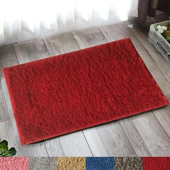 Lushomes Bathroom Mat, 1800 GSM Floor Mat with High Pile Microfiber, Anti Skid mat for Bathroom Floor (12 x 18 - Multicolour) - HalfPe