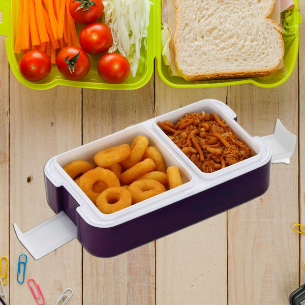 Airtight 2-Compartment Lunch Box with this compact 2-compartment