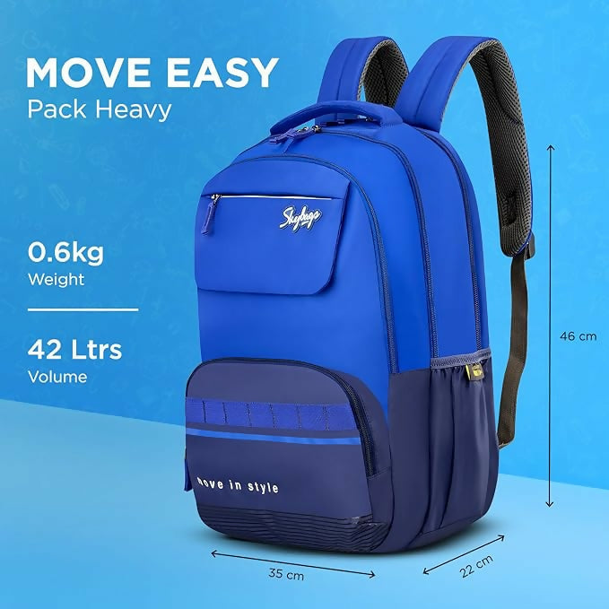 Skybags Bussin 42L Casual Backpack spacious, stylish unisex backpack HalfPe - FW -TPT
