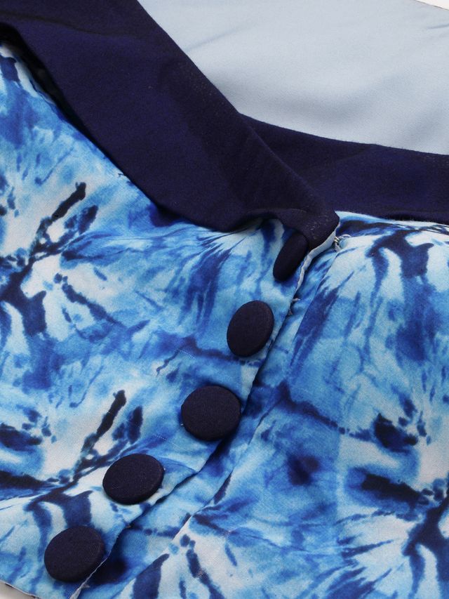 Bollywood Vogue Ready To Wear Blue Muslin Co ords Set