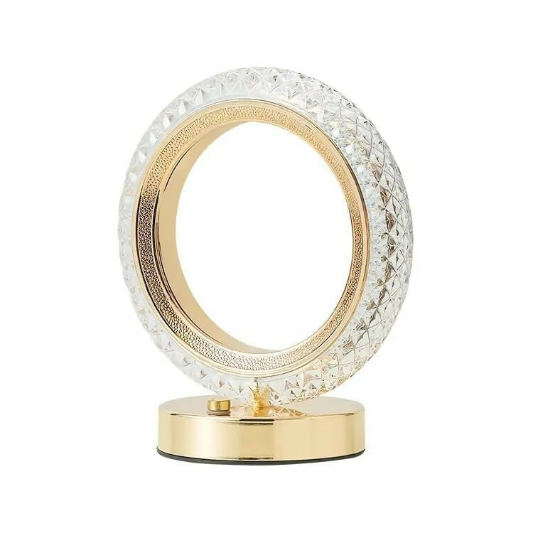 Round Crystal Cordless Table Lamp – Luxury Diamond Nightstand Light for Bedroom, Living Room & Party Decor